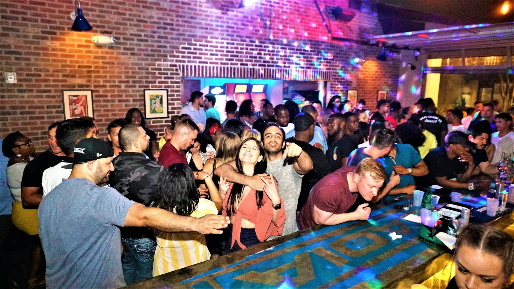 a group of people sitting in front of a crowd