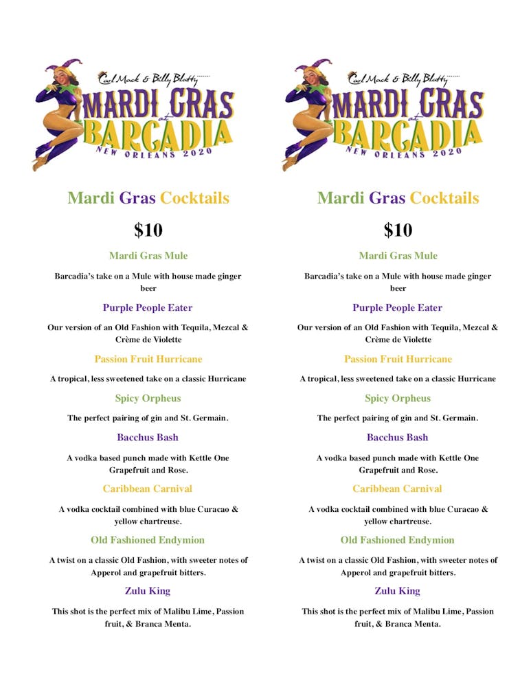 Mardi Gras At Barcadia Barcadia New Orleans