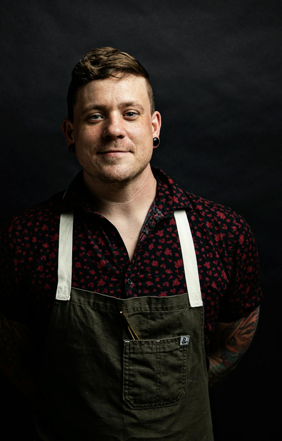 a man looking at the camera
