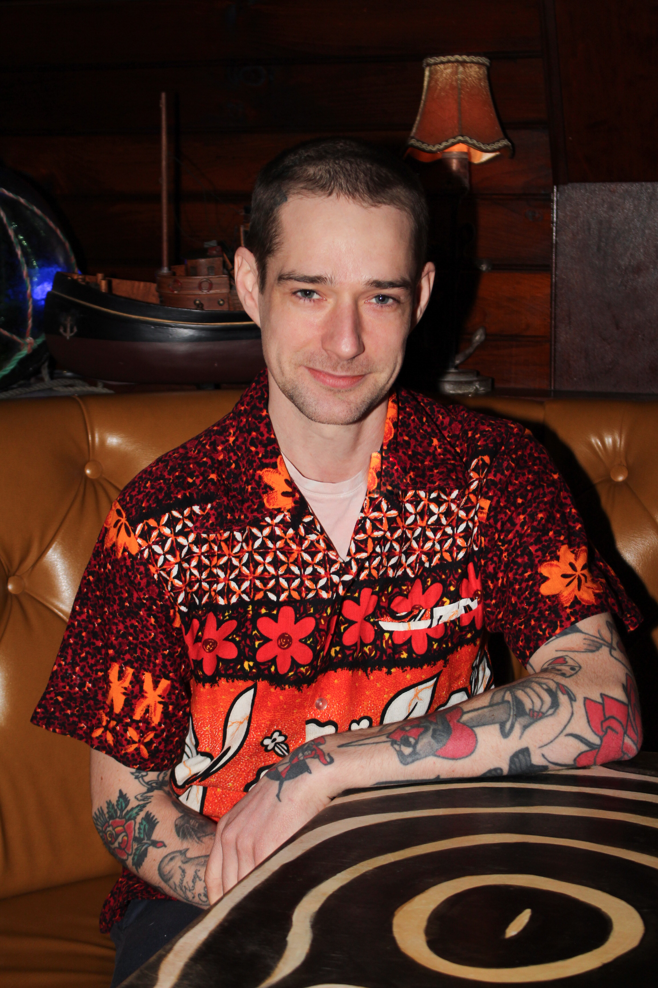 a man sitting on a couch