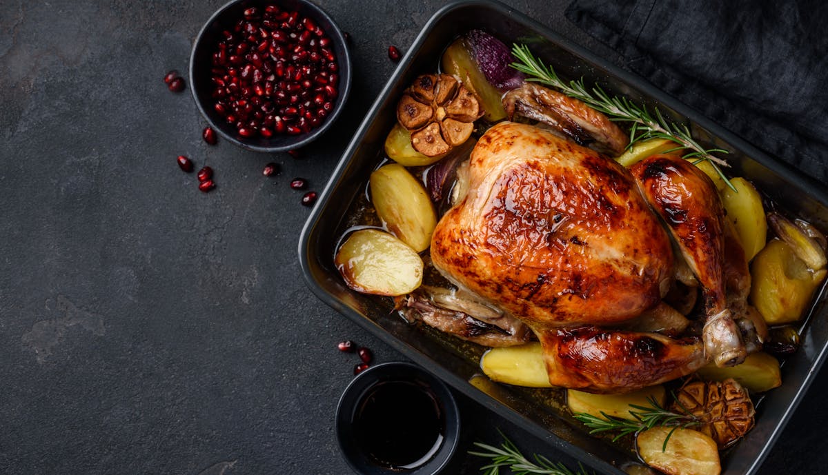 Turkey on a tray