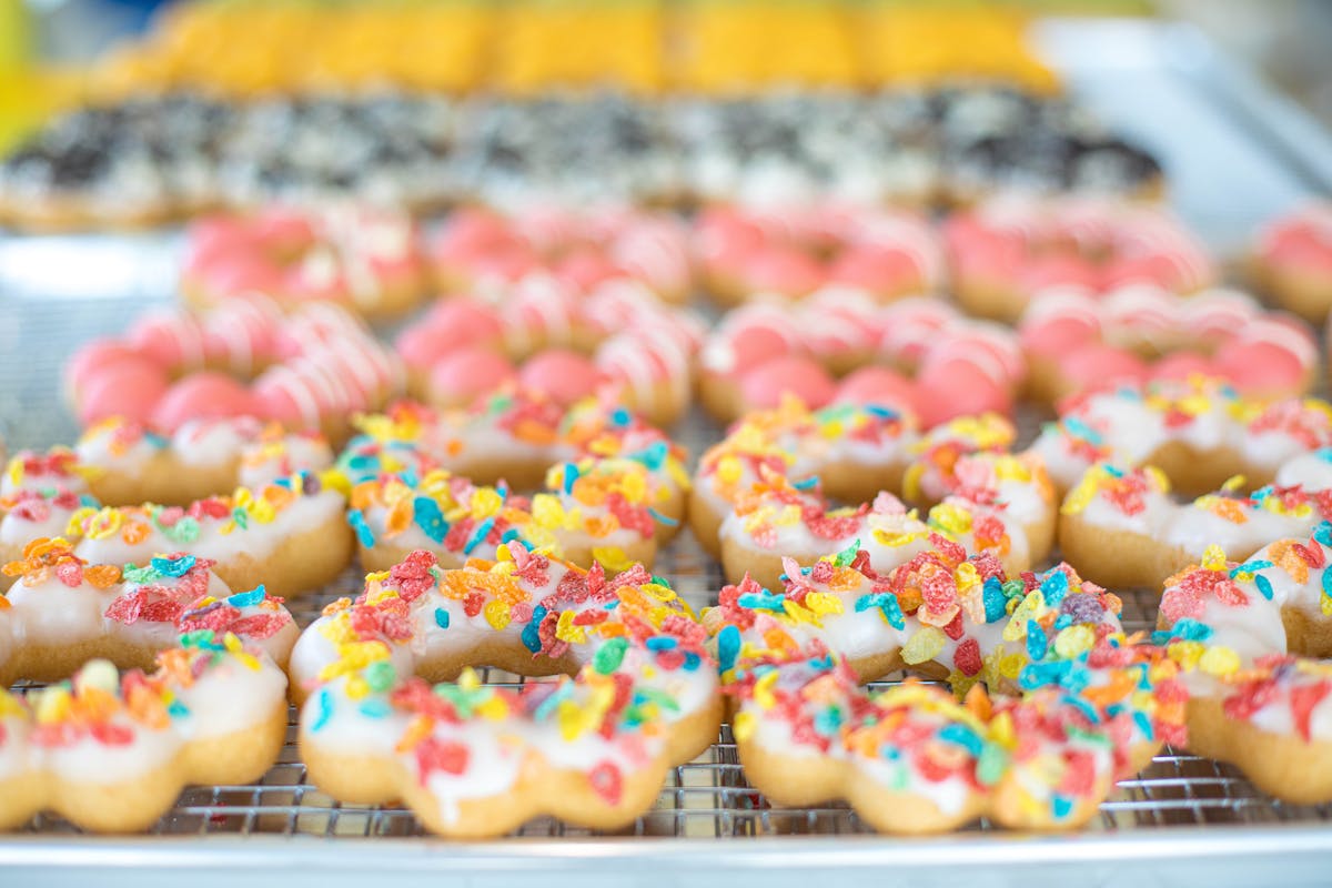 trays of mochi donuts