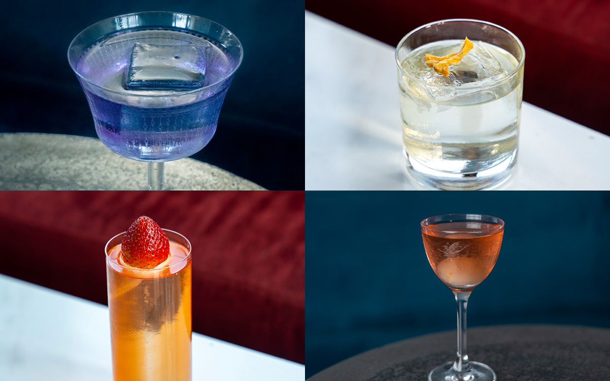 Omacocktail tasting experience at Ophelia featuring curated cocktails