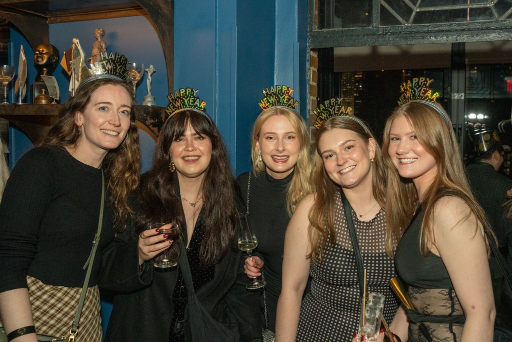 Champagne service during the midnight celebration