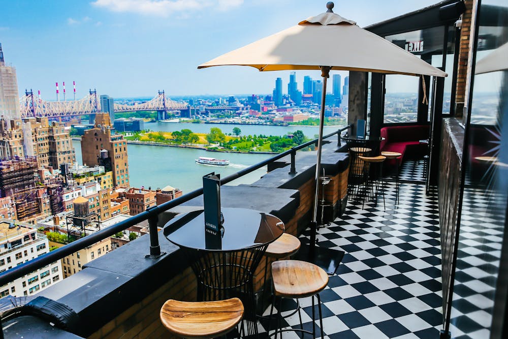 Rooftop view from Ophelia Lounge NYC