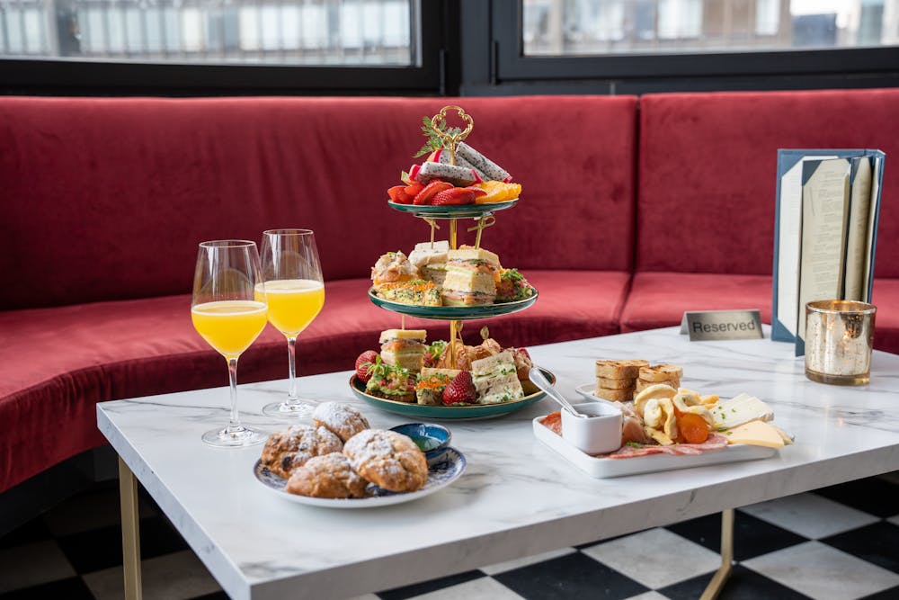 Brunch tower cuisine at Ophelia Lounge NYC