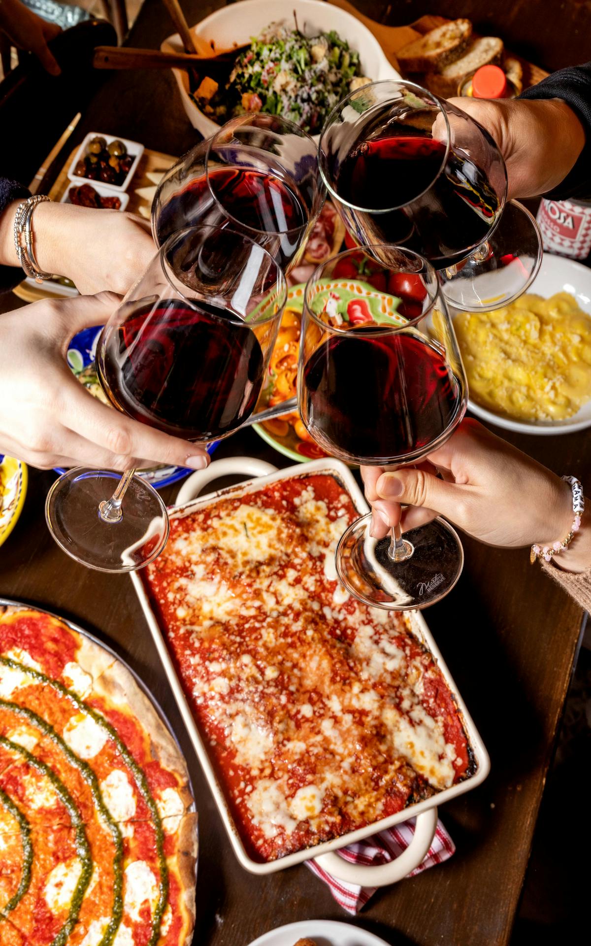 a bunch of food on a table
