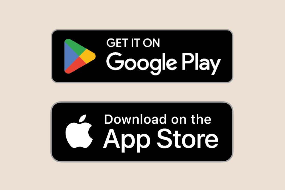 Google Play and Apple Store logos