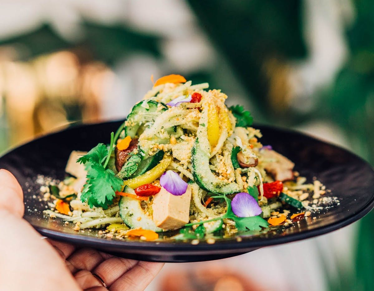 a close up of a plate of food