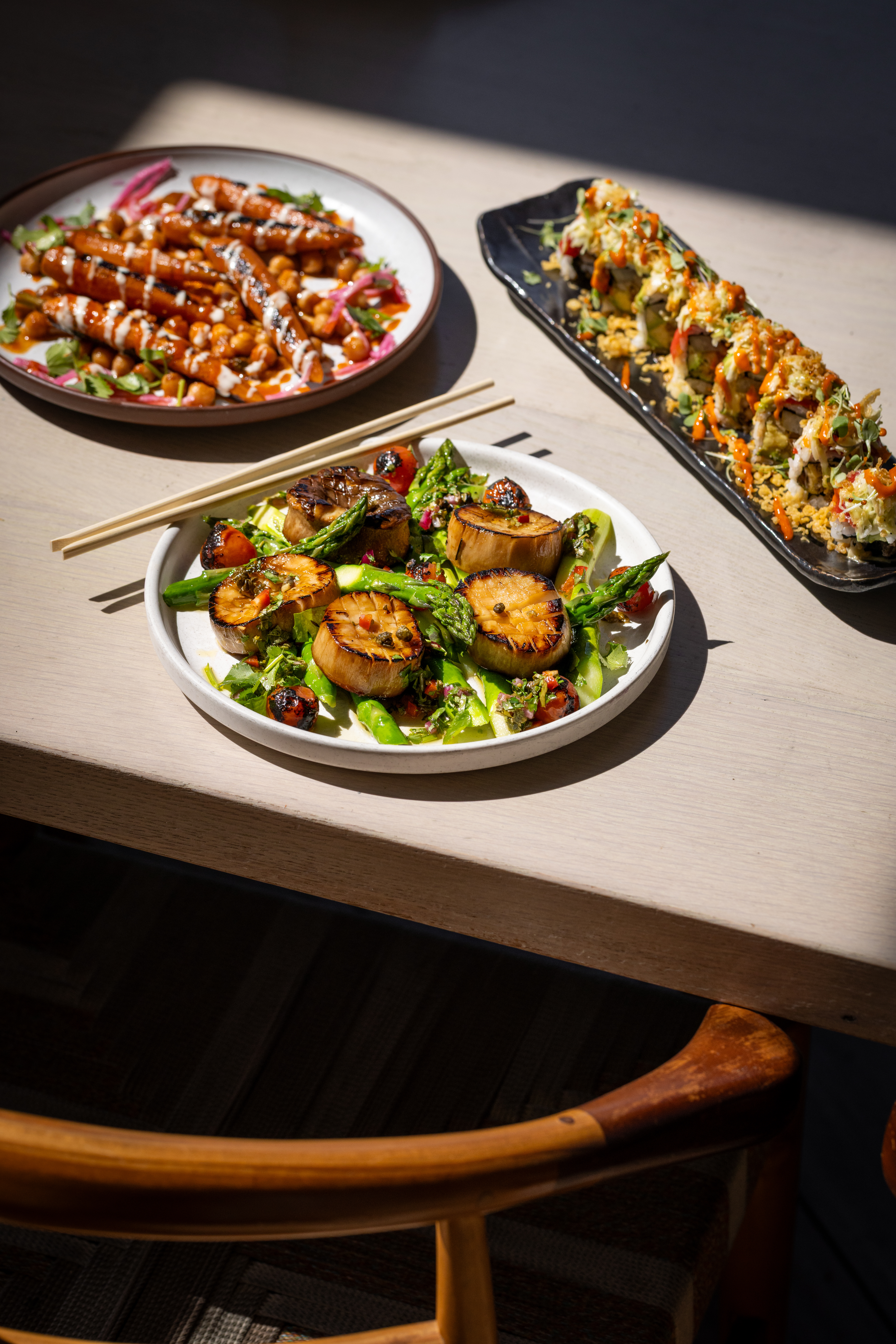 plates of food on a table