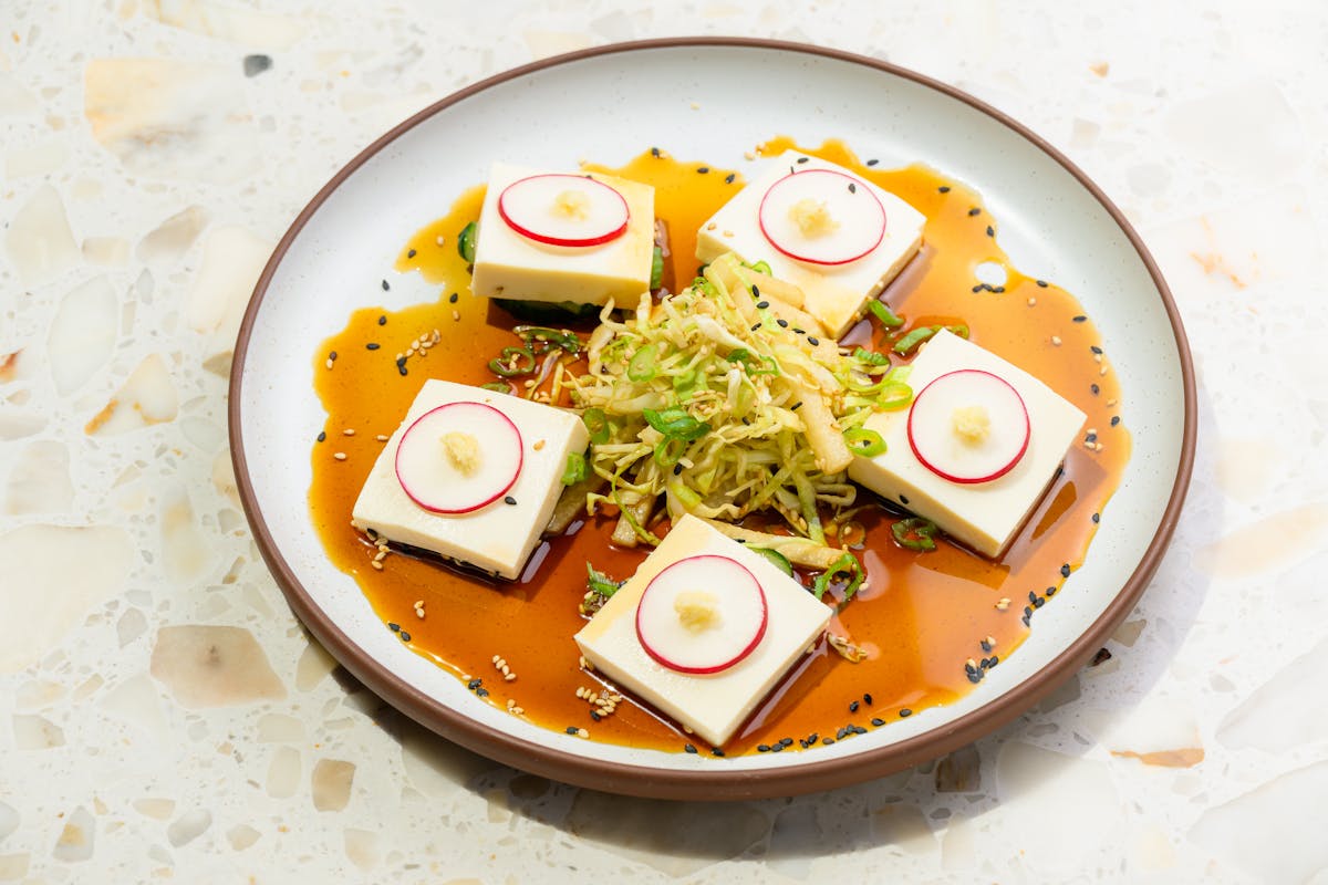a plate of food on a table