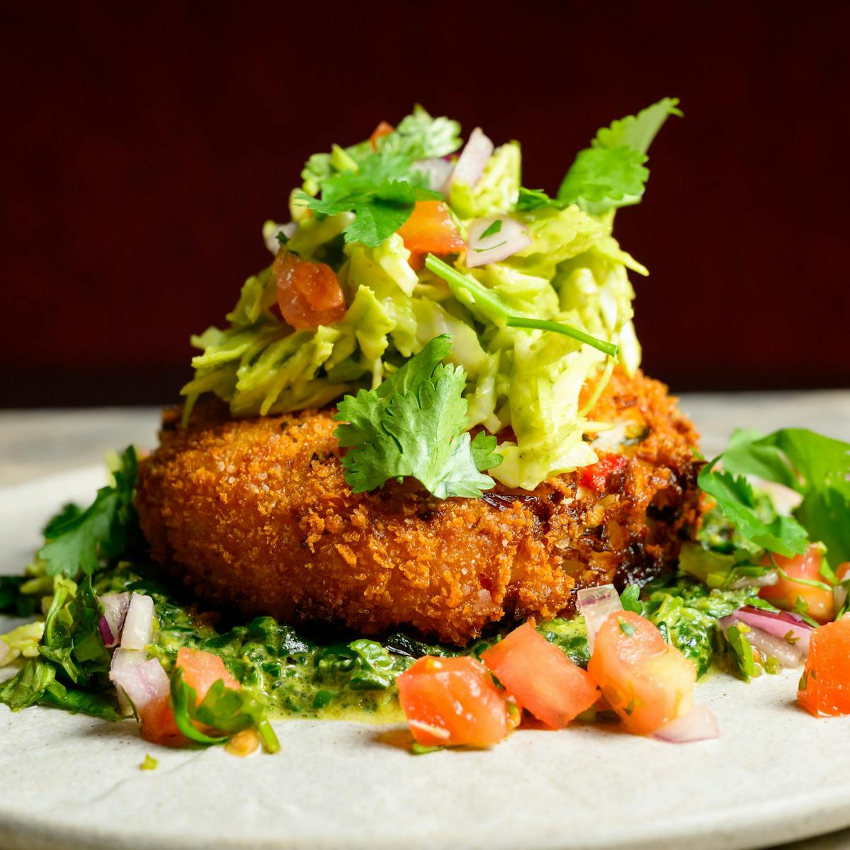 a close up of a plate of food