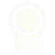 a white circle with a ribbon around it