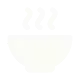 a white bowl with steam coming out of it