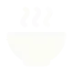 a white bowl with steam coming out of it