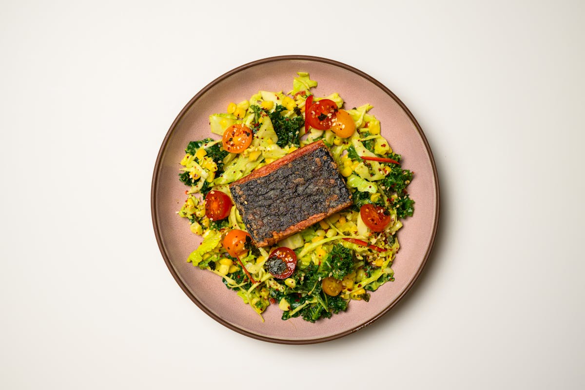 a bowl of food on a plate