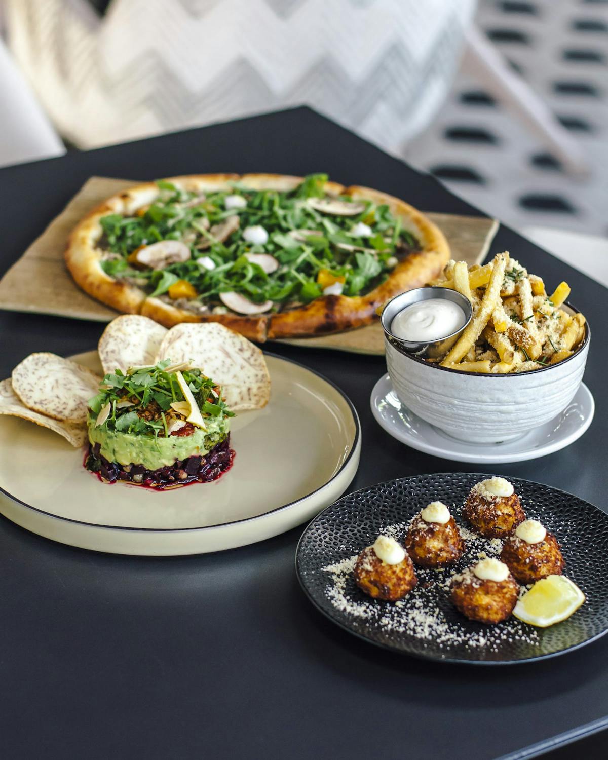a plate of food on a table