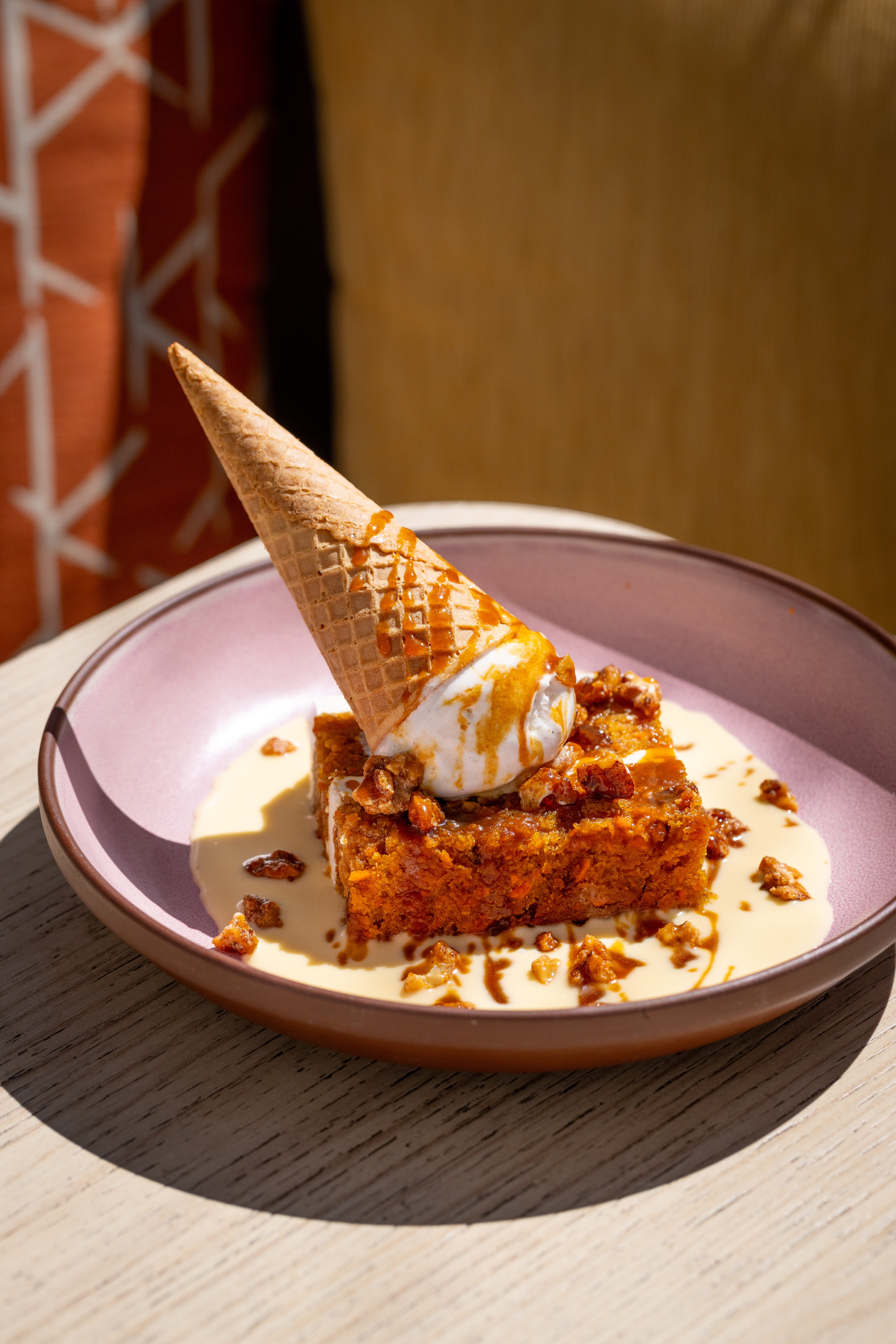 a dessert on a plate