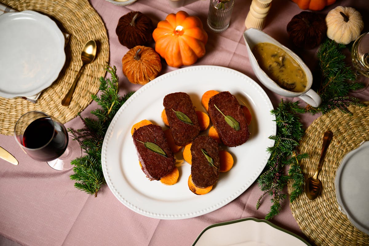 a plate of food on a table