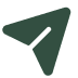 a green triangle with a black background