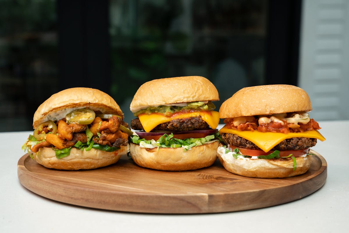 a sandwich sitting on top of a wooden table