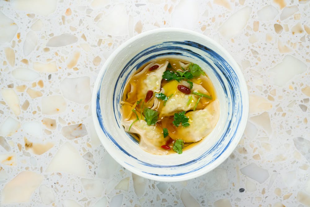 a plate of food on a table