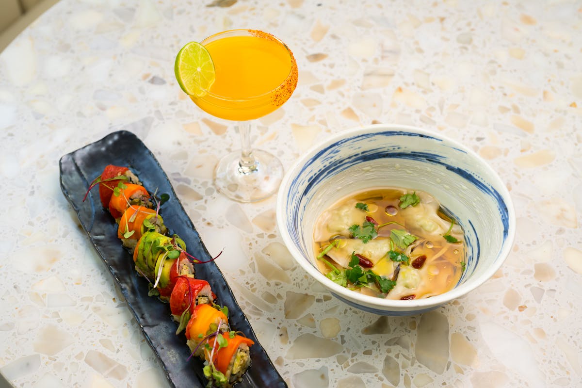 a bowl of food on a plate