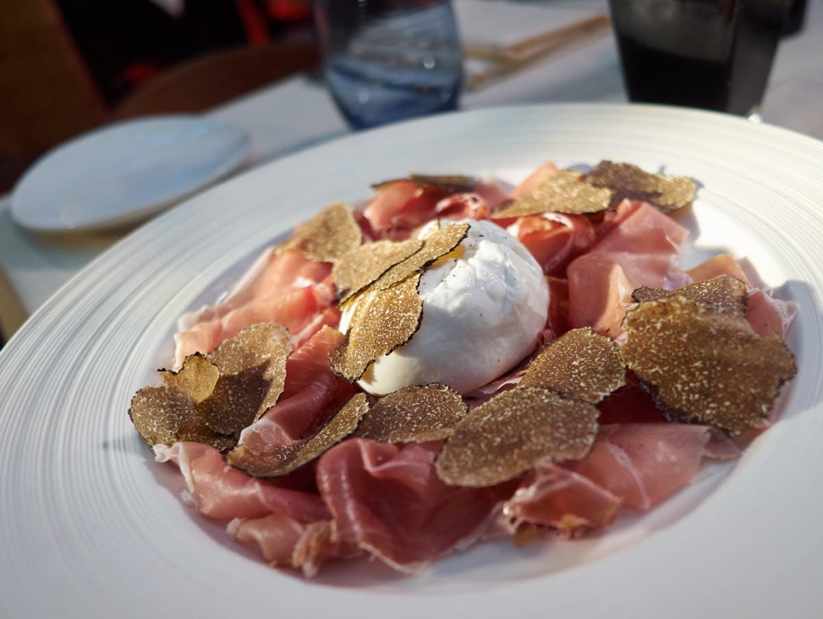 a plate of food on a table