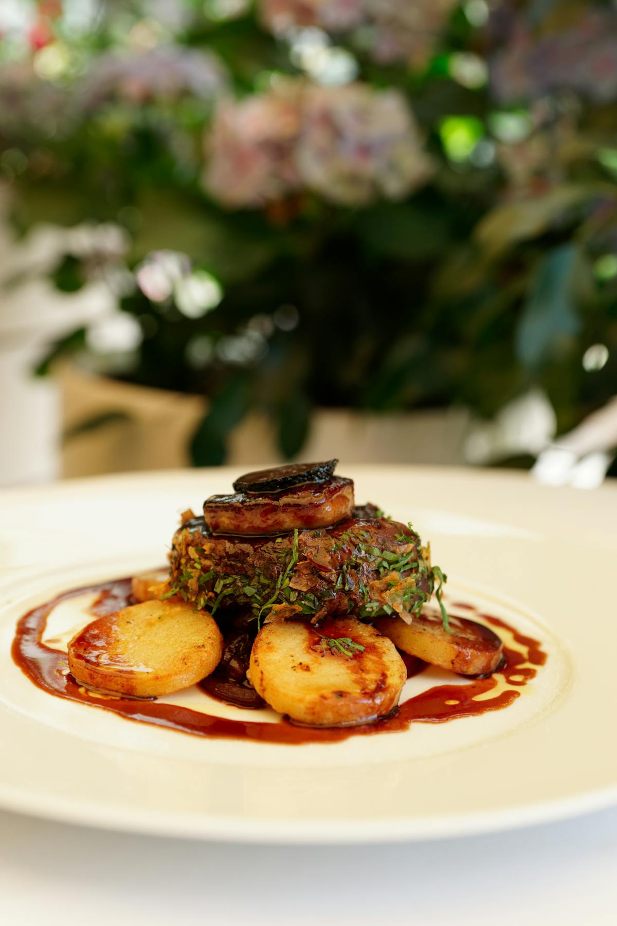 a plate of food on a table