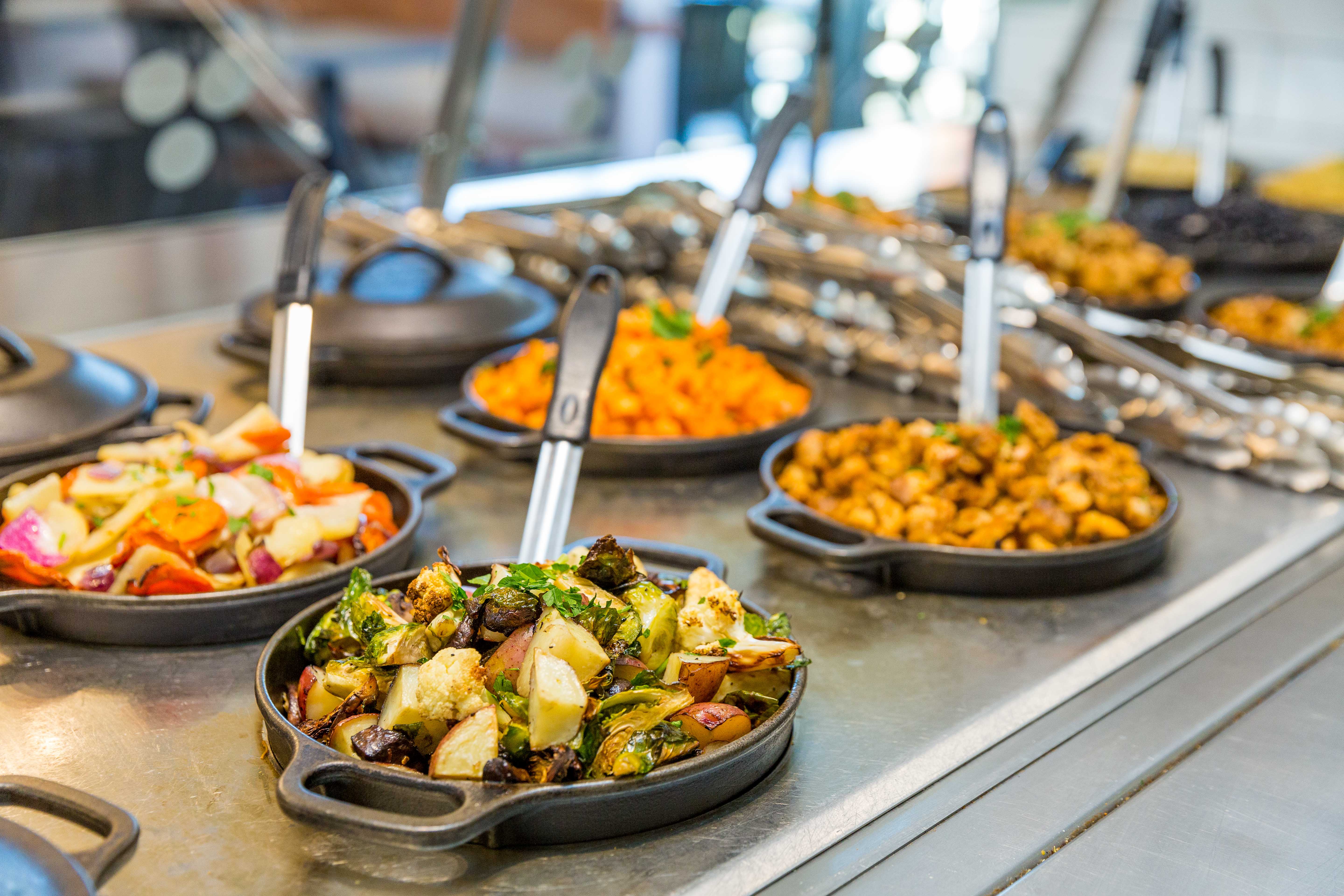 a pans with food in them