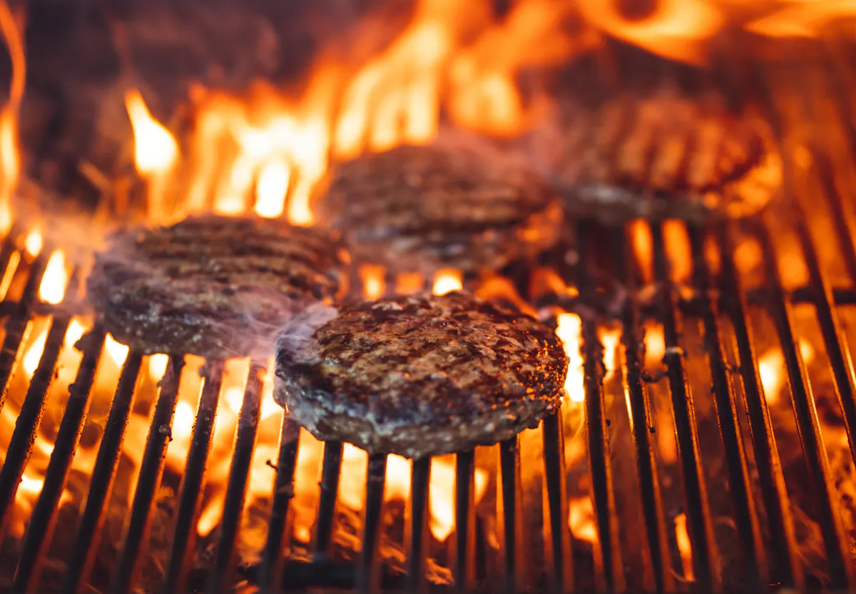 a close up of a grill