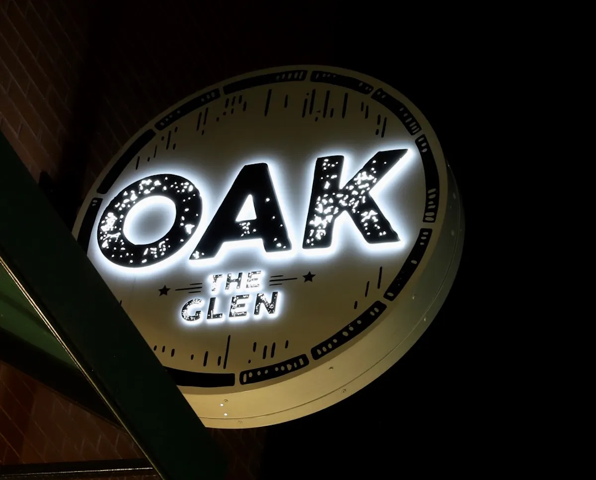 a clock sitting in the dark