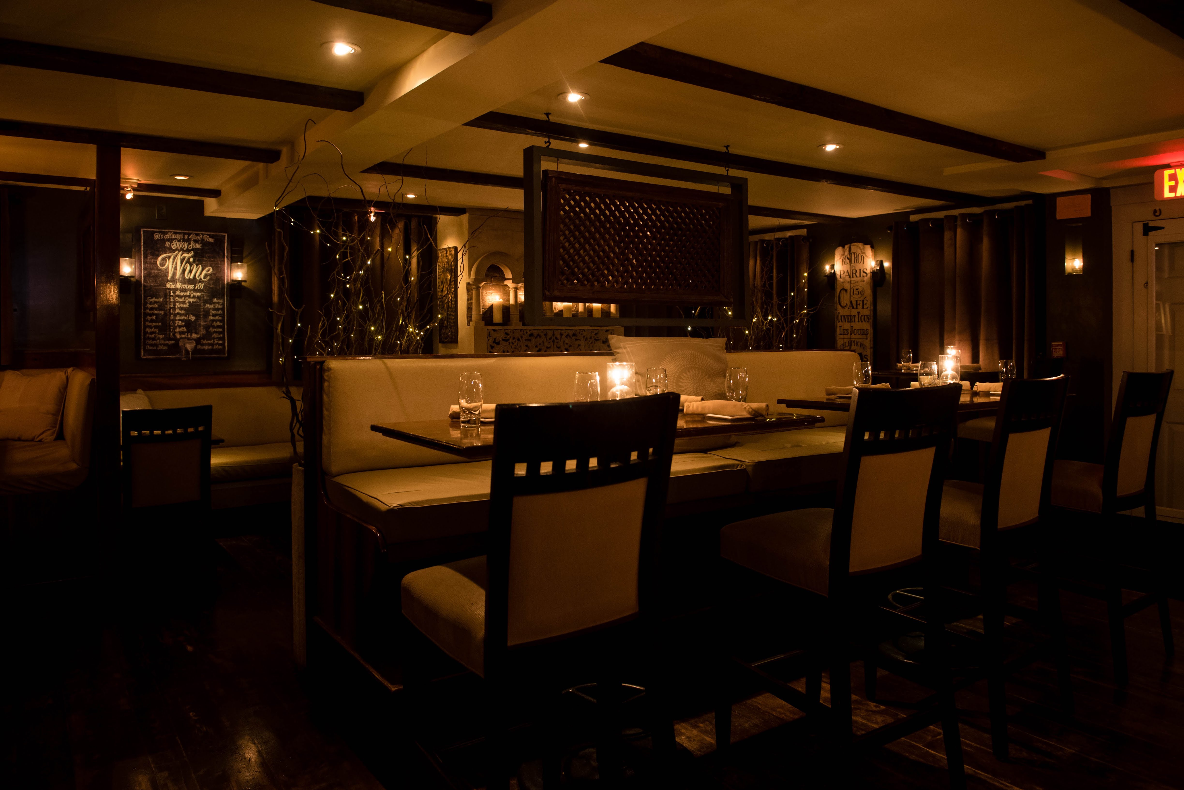 a lit up city at night