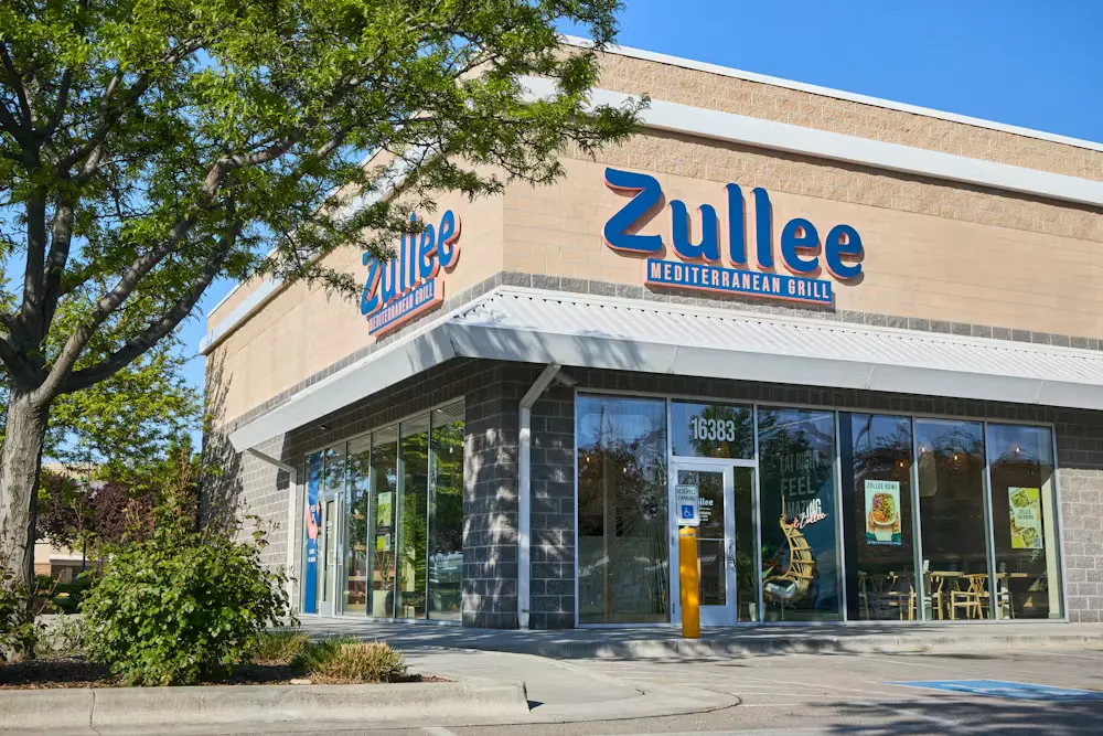 a store front at day