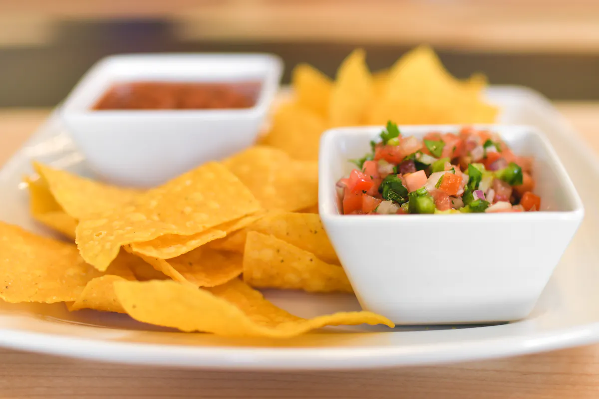 a tray of food on a plate