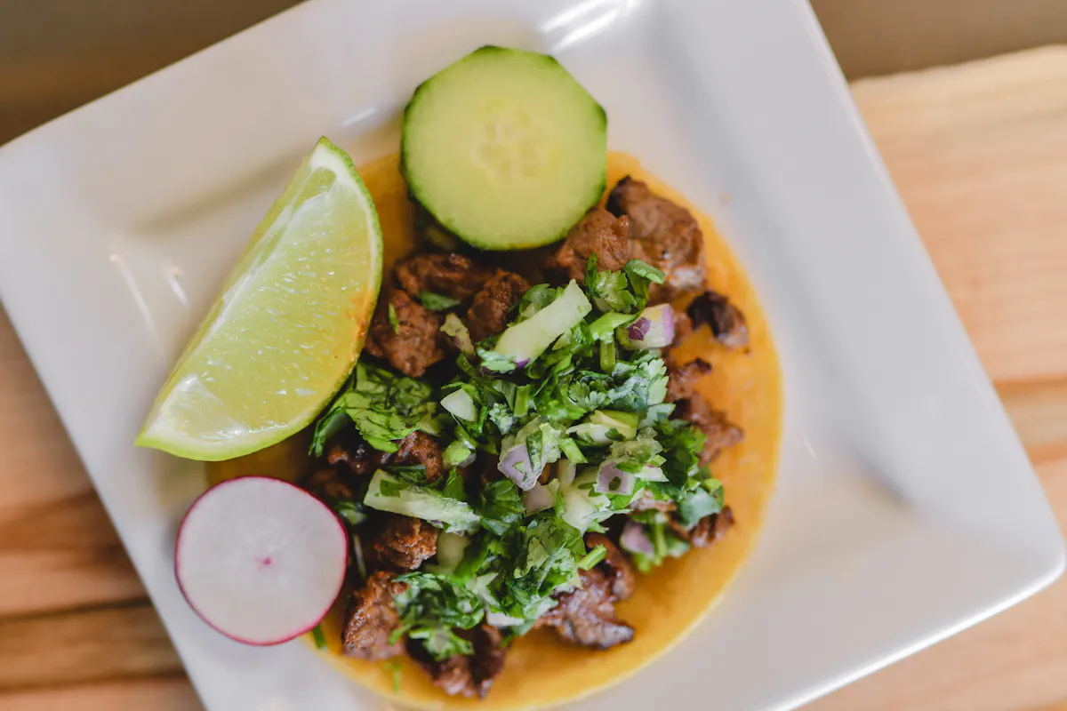 a plate of food on a table