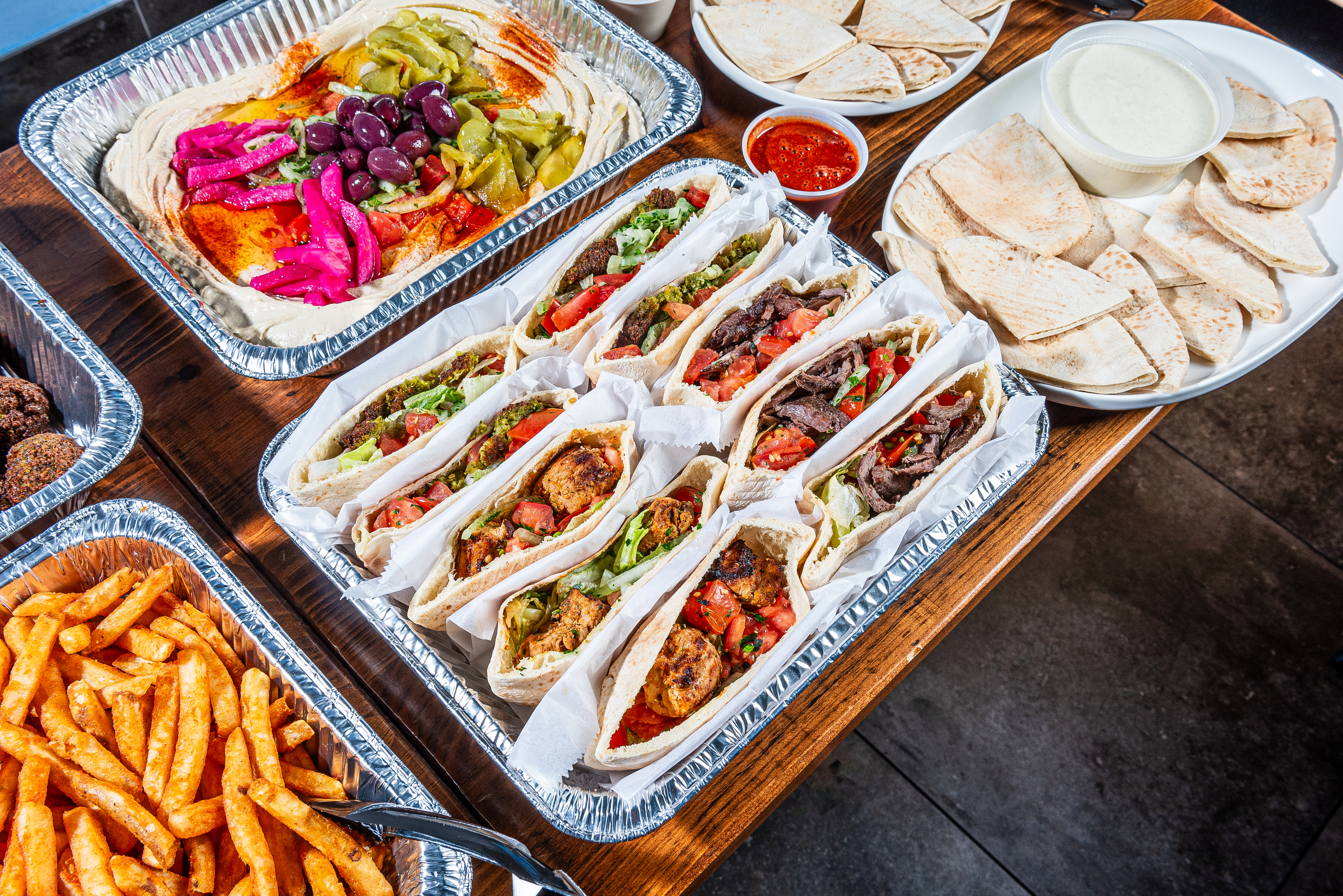 a table topped with different types of food