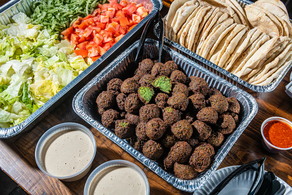 Falafel Sandwich Station Lifestyle Photo