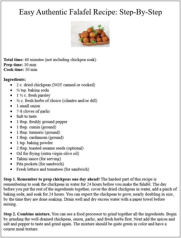 Falafel Recipe Image #1