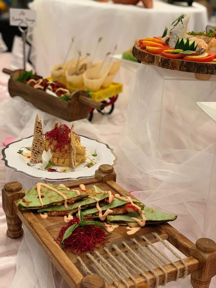 food on a table