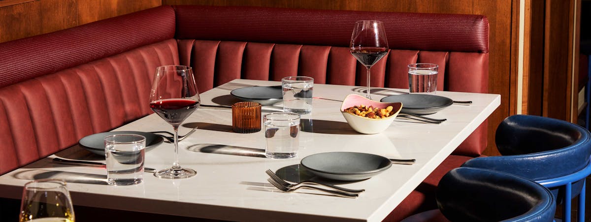 Table set at Ajax Downtown