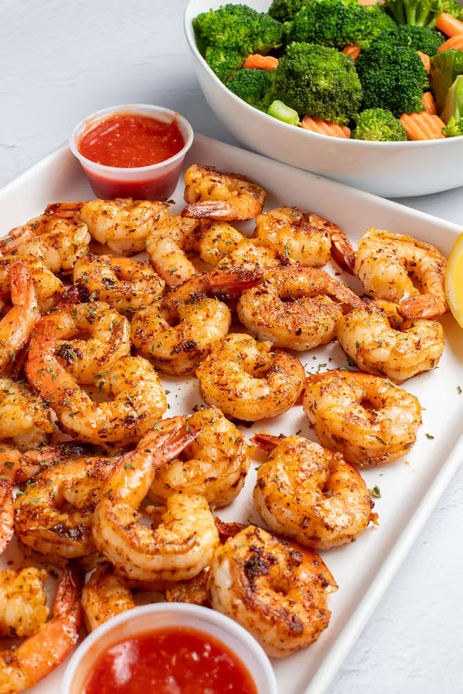 a plate full of food