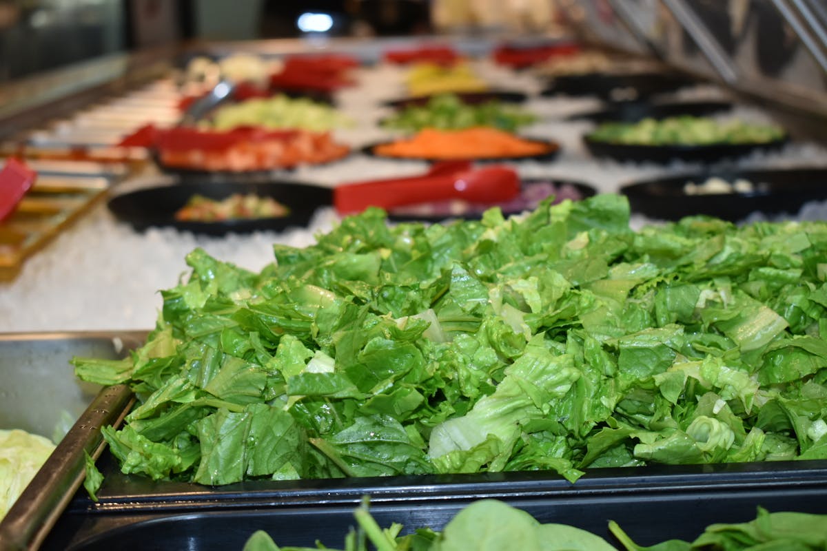 a tray of food
