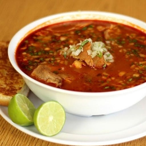 a close up of a bowl of soup