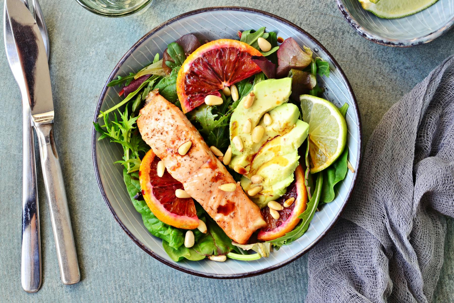 a salad on a table