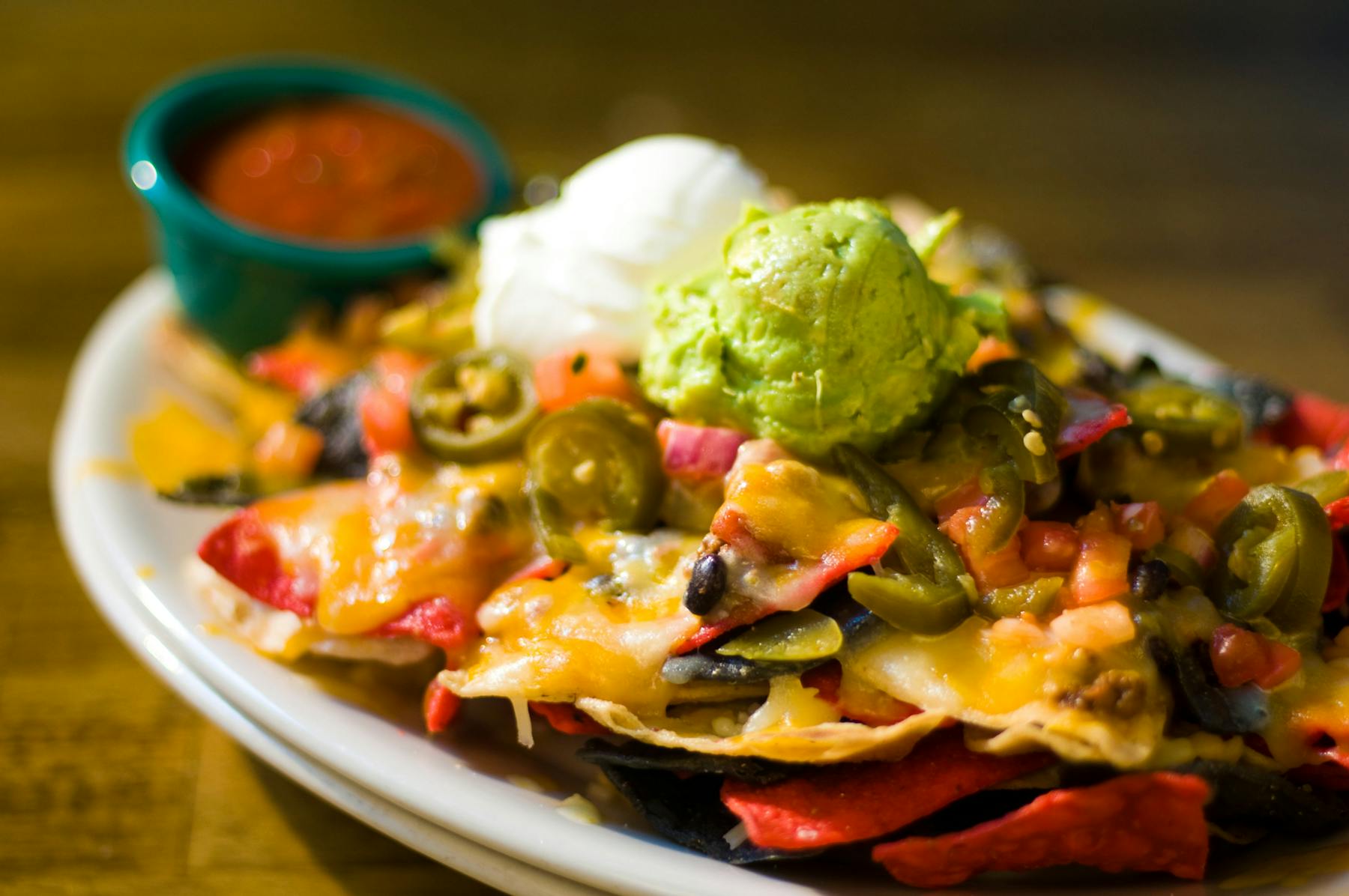 a plate of nachos
