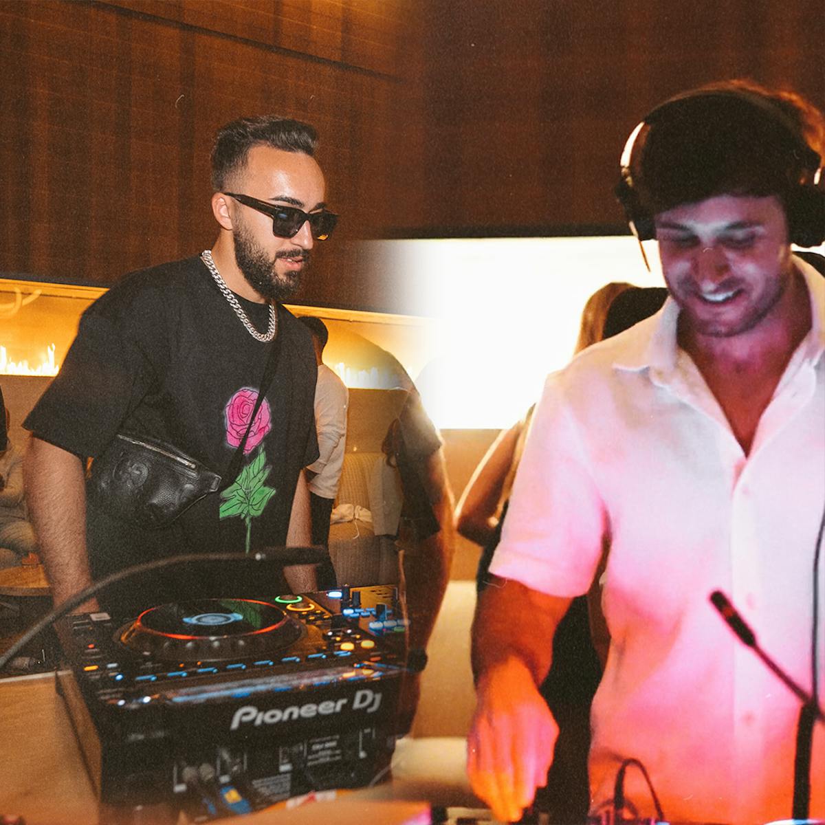 DMTRI and Halftime Hooper playing music inside bel-aire lounge your local lounge