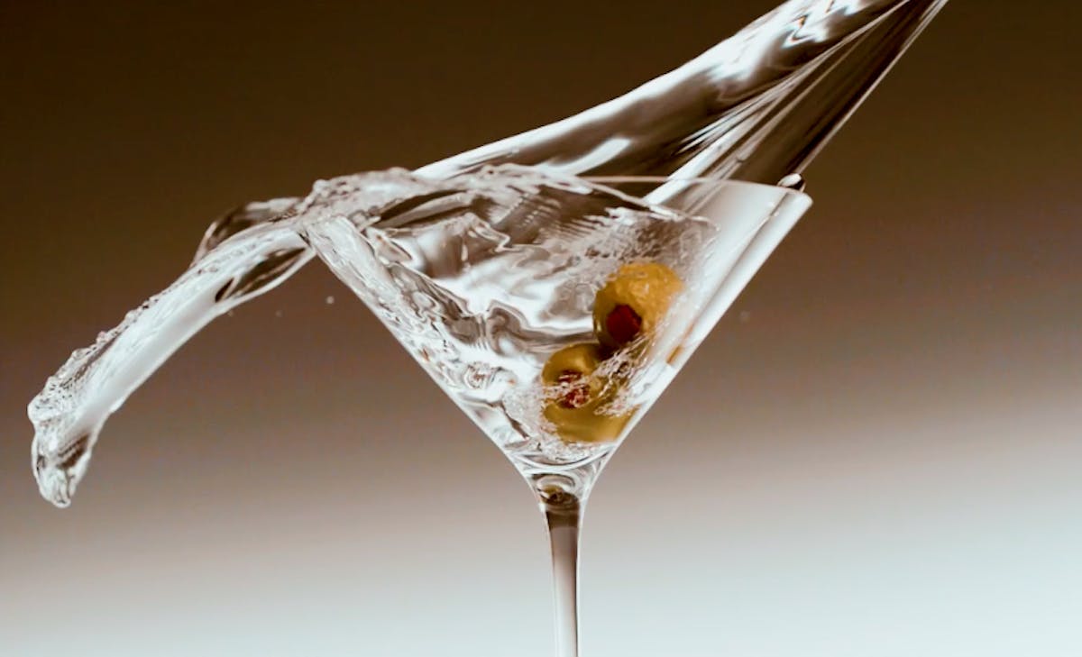 a cocktail for a video for Bel-Aire Lounge a lounge located at Durango Resort