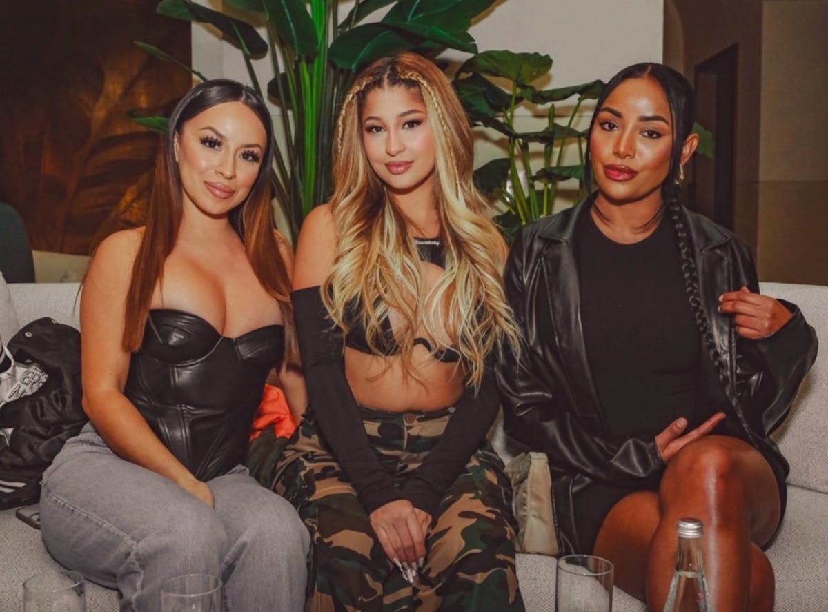 a small group of girls sitting at Bel-Aire Lounge a lounge in Las Vegas