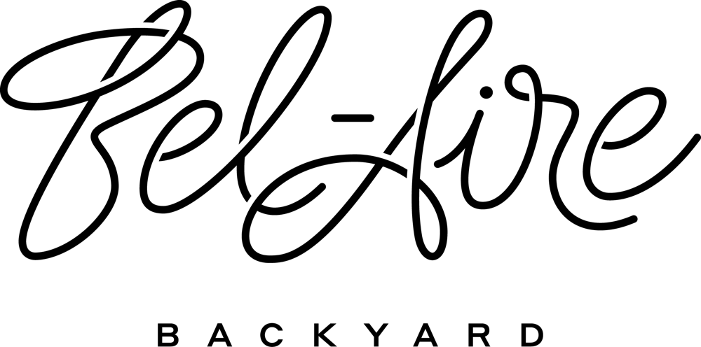 the logo for Bel-Aire Backyard, the pool located outside of Bel-Aire Lounge, the Las Vegas bar